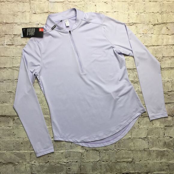 NEW Under Armour Fitted Golf Pullover in Light Purple - Picture 1 of 5